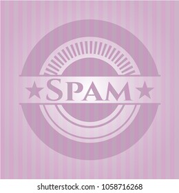Spam badge with pink background
