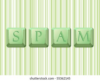 spam bar codes, abstract concept; vector art illustration