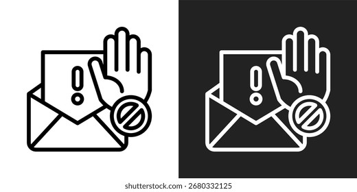 Spam Block icon of a flat style vector
