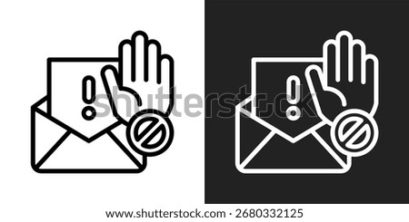 Spam Block icon of a flat style vector