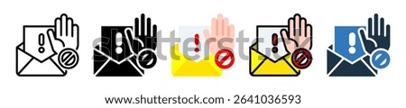 Spam Block Icon Multiple Style 