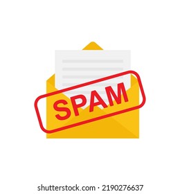 Spam concept icon flat style