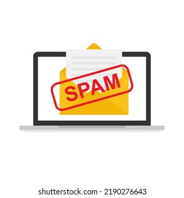 Spam concept icon flat style