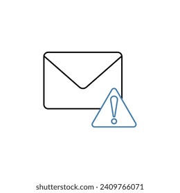 spam concept line icon. Simple element illustration. spam concept outline symbol design.