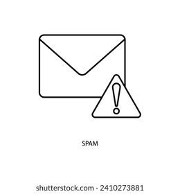 spam concept line icon. Simple element illustration. spam concept outline symbol design.