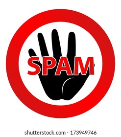 Spam danger label vector illustration