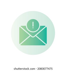 fondo blanco del icono de gradiente de correo no deseado