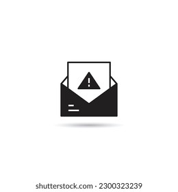 spam email icon on white background vector illustration
