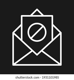 Spam, correo electrónico, imagen vectorial de icono de correo. También se puede usar para la seguridad de internet. Idóneo para aplicaciones web, aplicaciones móviles y medios impresos.