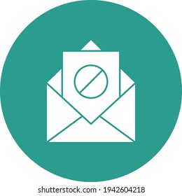 Spam, correo electrónico, imagen vectorial de icono de correo. También se puede usar para la seguridad de internet. Idóneo para aplicaciones web, aplicaciones móviles y medios impresos.