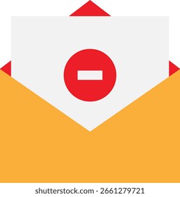 Spam Email Mensaje Icono Vector Ilustración plana