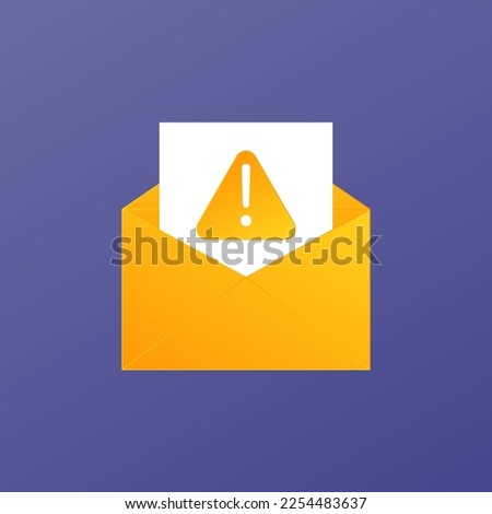 SPAM email vector icon. Advertising, phishing, distribution of malware through spam messages. Spam email message distribution, malware spreading virus. Vector illustration