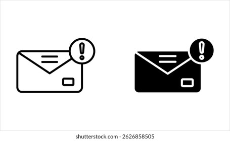 spam email vector icon set, with a white background.