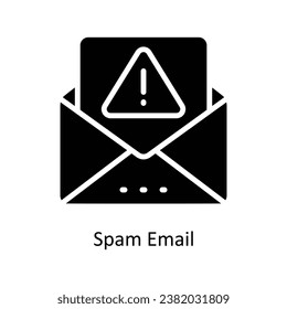 Spam Email vector solid  Design illustration. Symbol on White background EPS 10 File 