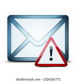Spam Envelope Exclamation Danger sign illustration