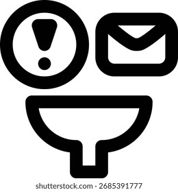 Spam Filter, Email Filtering Outline Icon