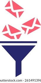 Spam Filter Icon Fill Vector Illustration