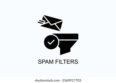 Spam Filters Vector, Icon Or Logo Sign Symbol Illustration