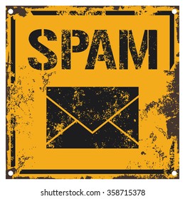spam grunge sign