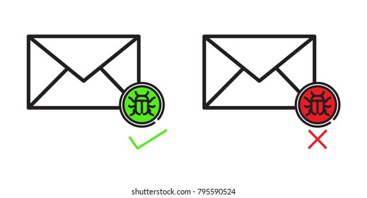 spam icon or bug mail icon.