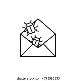 spam icon or bug mail icon.