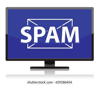 spam icon displayed on computer screen
