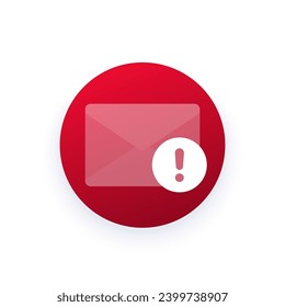 spam icon with an email, vector