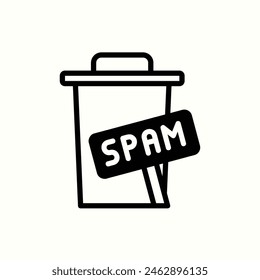 spam icon, isolated icon in white background, perfect for  graphic design, website, social media, etc app