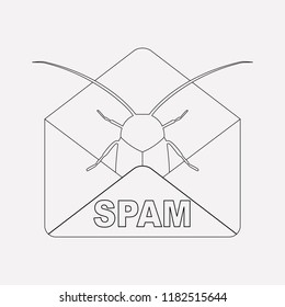 Spam icon line element. Vector illustration of spam icon line isolated on clean background for your web mobile app logo design.