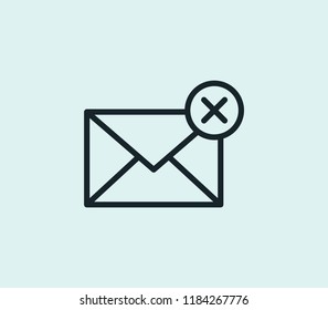 Spam icon line isolated on clean background. Spam icon concept drawing icon line in modern style. Vector illustration for your web mobile logo app UI design.