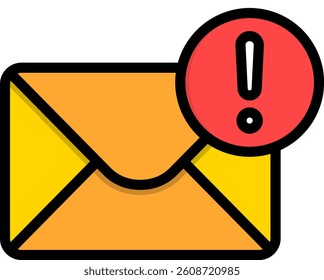 Spam Icon Lineal Color Vector Illustration