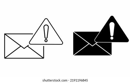 conjunto de iconos de spam aislado en fondo blanco