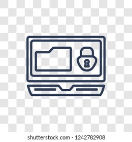 Spam icon. Trendy linear Spam logo concept on transparent background from Internet Security and Networking collection