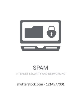 Spam icon. Trendy Spam logo concept on white background from Internet Security and Networking collection. Suitable for use on web apps, mobile apps and print media.