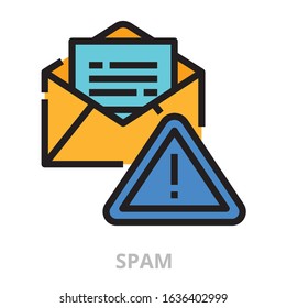 Spam icon for website, application, printing, document, poster design, etc.
