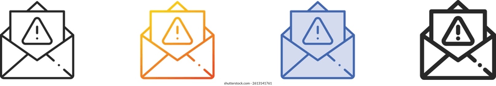 spam icon.Thin Linear, Gradient, Blue Stroke and bold Style Design Isolated On White Background