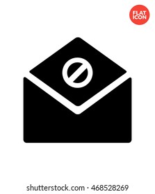 Spam letter Icon Flat Style Isolated Vector Illustration