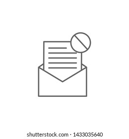 spam, letter, mail icon. Element of cyber crime icon. Thin line icon for website design and development, app development