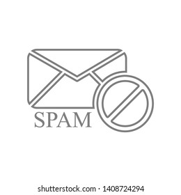 spam mail blocker icon. Element of web for mobile concept and web apps icon. Outline, thin line icon for website design and development, app development
