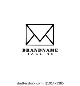 plantilla de logotipo de caricatura de correo basura. diseño de icono ilustración de vector aislado moderna