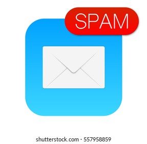 Spam Mail Icon Concept 
