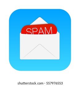 Spam mail icon concept 