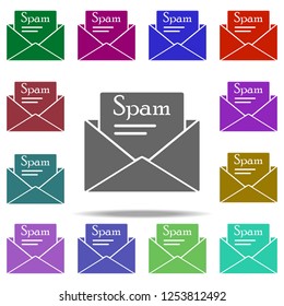 spam mail icon. Elements of Hacker in multi color style icons. Simple icon for websites, web design, mobile app, info graphics