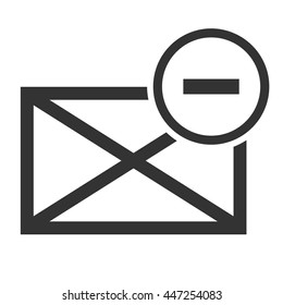 Spam mail icon envelope. Picture of envelope with spam symbol. isolated on a white background. Vector illustration.