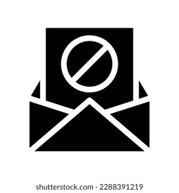 spam mail solid icon illustration vector graphic