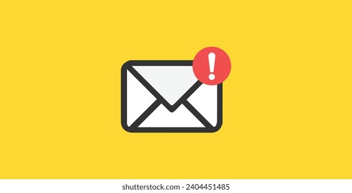 spam message email notification concept vector illustration on bright background. error email sign icon vector eps10.