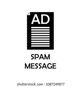 spam message icon. Element of marketing for mobile concept and web apps. Detailed spam message icon can be used for web and mobile. Premium iconmarketing on white background
