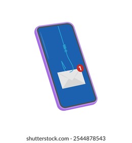 Mensajes de spam Icono plano, Ilustración vectorial