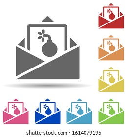 Spam in multi color style icon. Simple glyph, flat vector of internet security icons for ui and ux, website or mobile application
