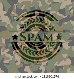 Spam on camouflage pattern